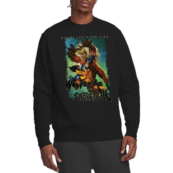 Marvel Unisex Vuxen Wolverine Versus Sabretooth Sweatshirt
