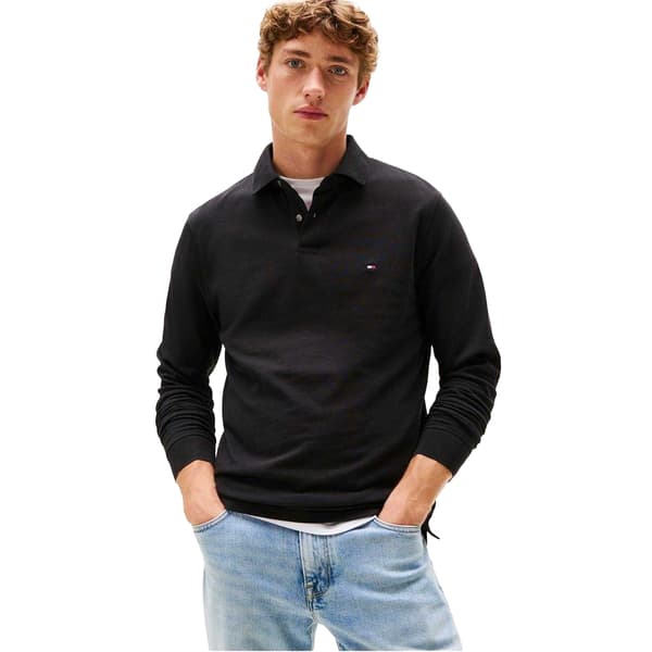 Tommy Hilfiger Herr Logotyp Långärmad Pikétröja