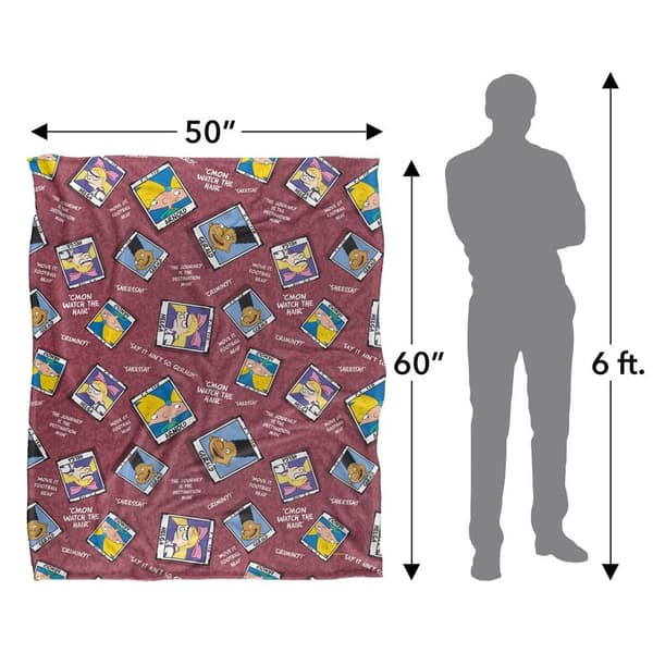 Hey Arnold! Silky Yearbook Supersoft Blanket