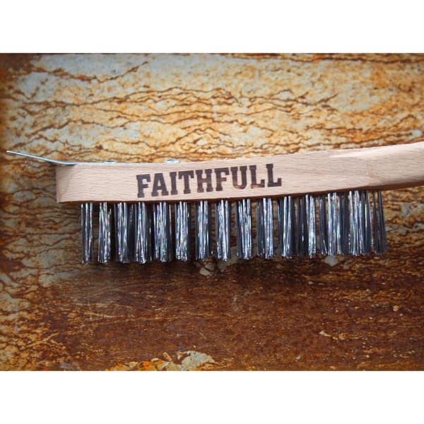 Faithfull Lightweight Scratch Brush With Scraper, Four Row