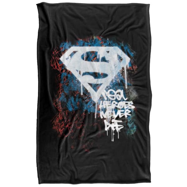 Superman Real Heroes Never Die Blanket