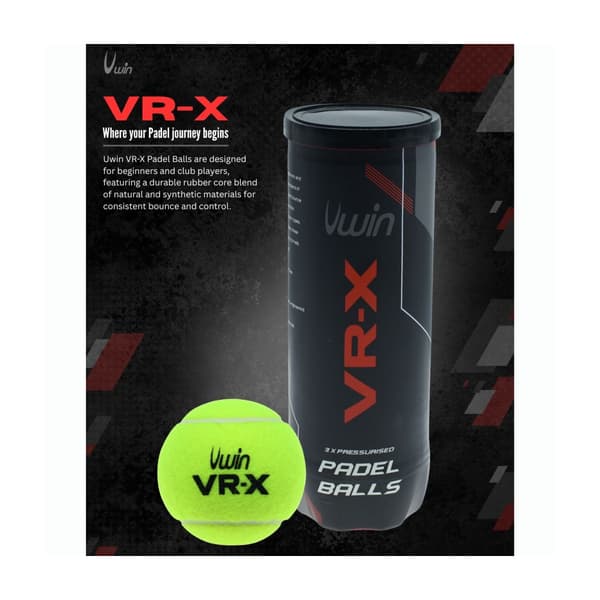 Uwin VR-X Padel Ball (Pack of 3)