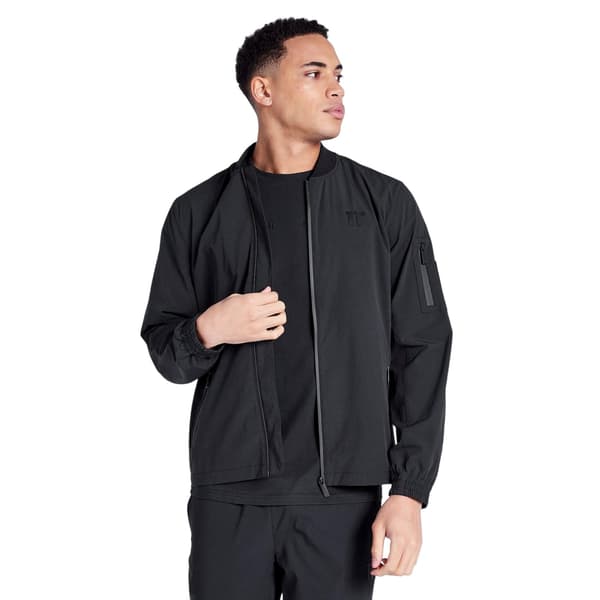11 Degrees Mens Krypton Logo Full Zip Bomber Jacket