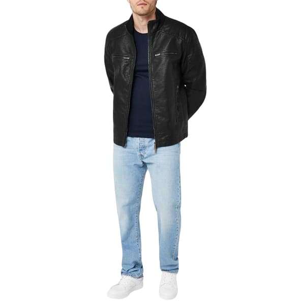 Firetrap Herr Faux Läder Bikerjacka
