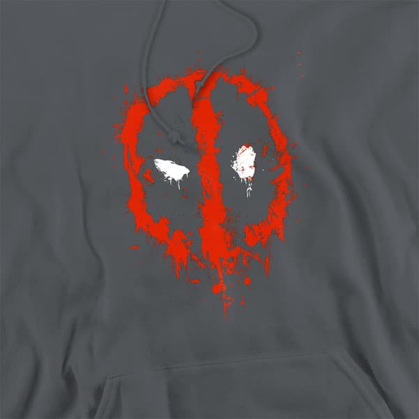 Deadpool Unisex Vuxen Målad Logotyp Hoodie