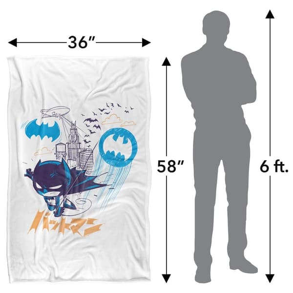 Batman Kanji Chibi Blanket