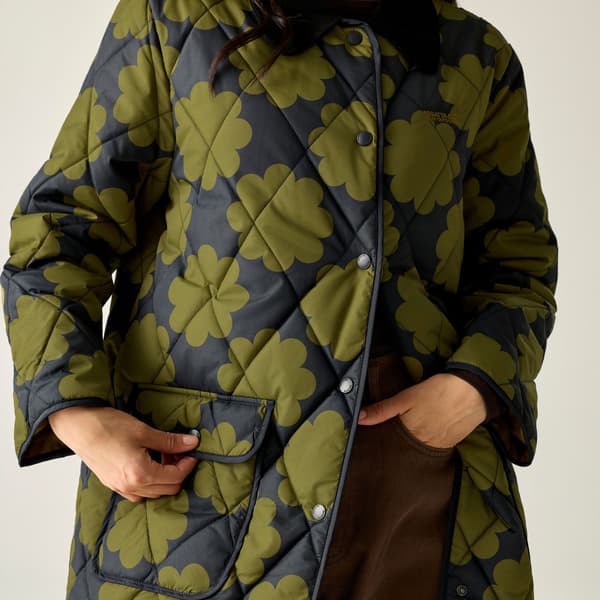 Regatta Dam Sun Daisy Quilted Mellanlång Jacka