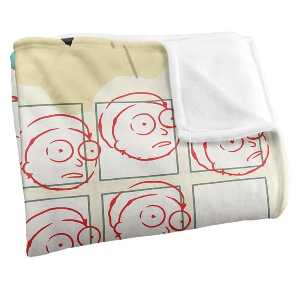 Rick And Morty Adventure Card Blanket