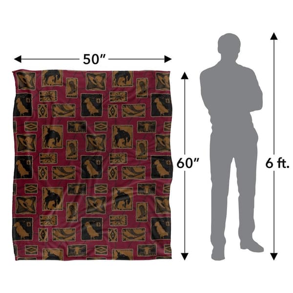 JQ Licensing Rodeo Roundup Silky Patterned Supersoft Blanket