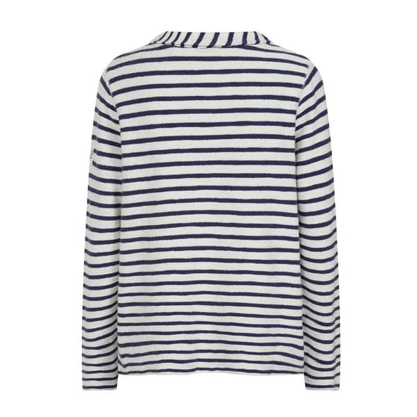 Lazy Jacks Tröja med texturerad rand för damer