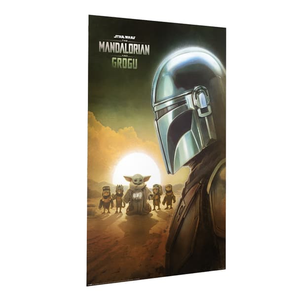 The Mandalorian & Grogu Sunset Poster