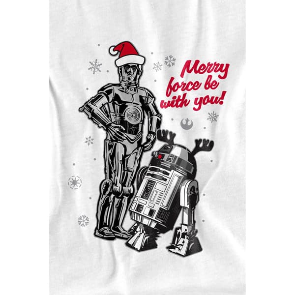 Star Wars Miesten Hyvää joulua droidit T-paita