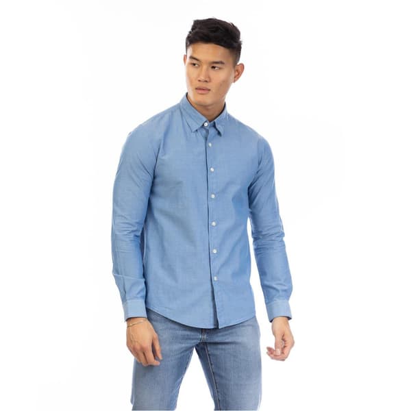 Peter Werth Mens Collared Slim Long-Sleeved Shirt