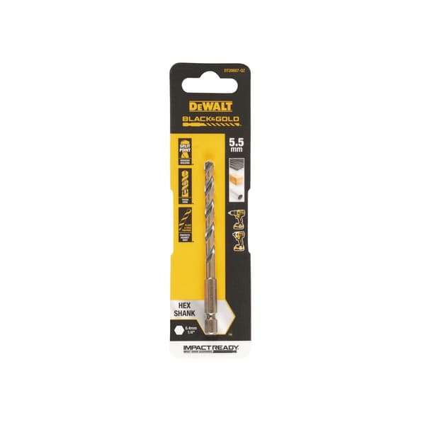 Dewalt Power Tools Black&gold Hex Hss-g Drill Bits
