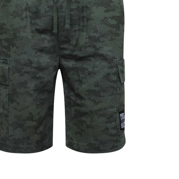 Crosshatch miesten Janscore-kuvioidut cargoshortsit