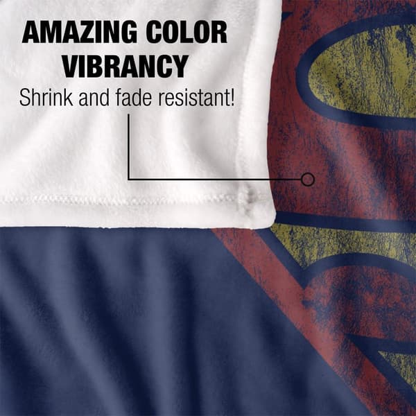 Superman Distressed Logo Blanket