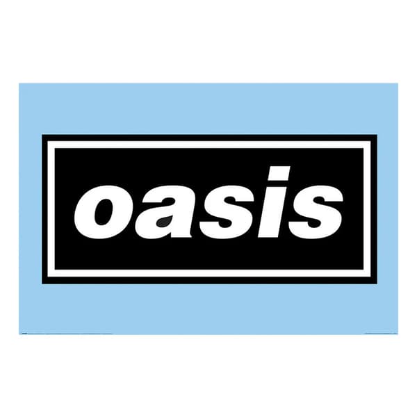 Oasis Logo On Blue Maxi Poster