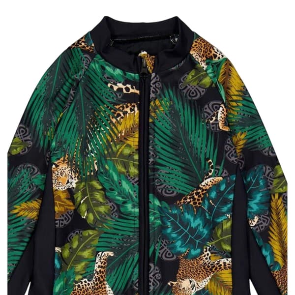 Biba Flickor Djurmönstrad Långärmad Rash Guard Baddräkt