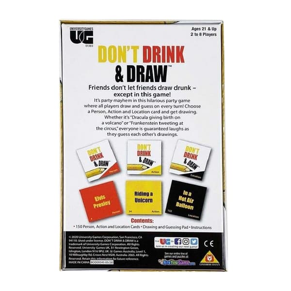 University Games Don´t Drink & Draw -korttipeli