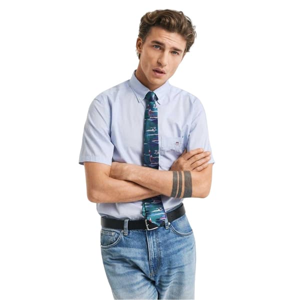 Gant Herrskjorta Poplin Classic Kortärmad