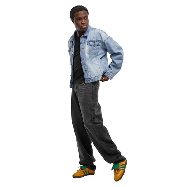 Build Your Brand Boxy Jeansjacka för män