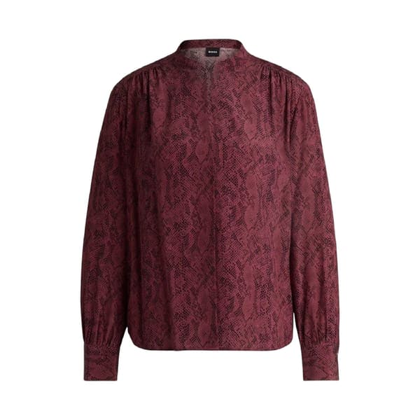 Boss Dam/Dam Ormskinnsmönstrad Långärmad Blus