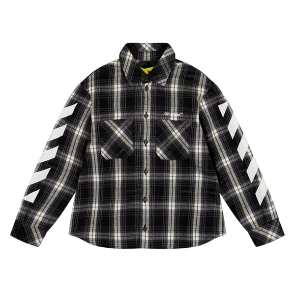 Off White Boys Plaid Regular Shirt