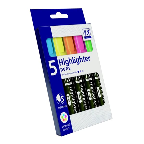 A Star Neon Överstrykningspenna (5-pack)