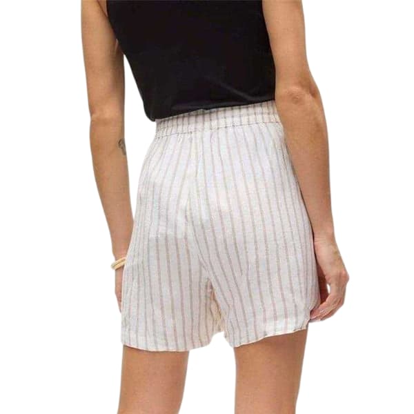Vero Moda Dam Linn Vävd Randig Shorts