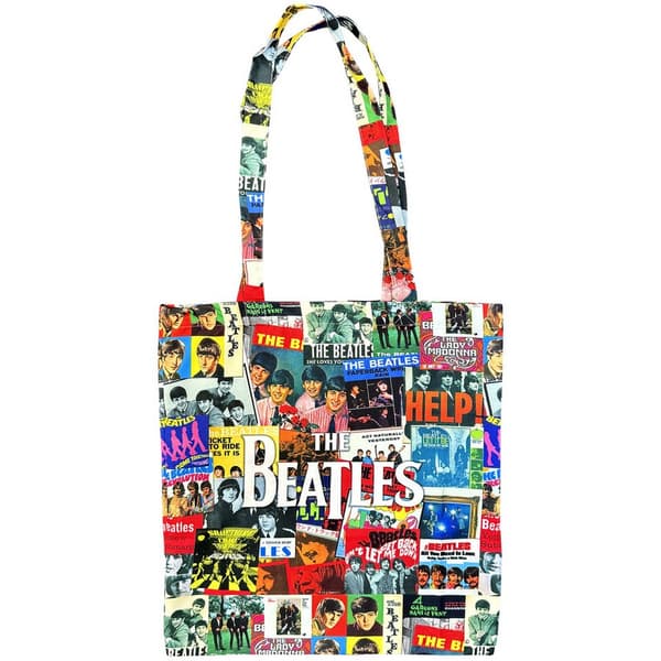 The Beatles Single Covers Bomullstygväska