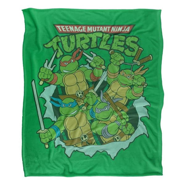 TMNT Group Retro Silky Supersoft Blanket