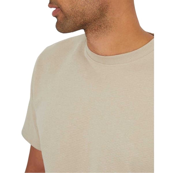 Threadbare Mens Textured Crew Neck Regular T-Shirt