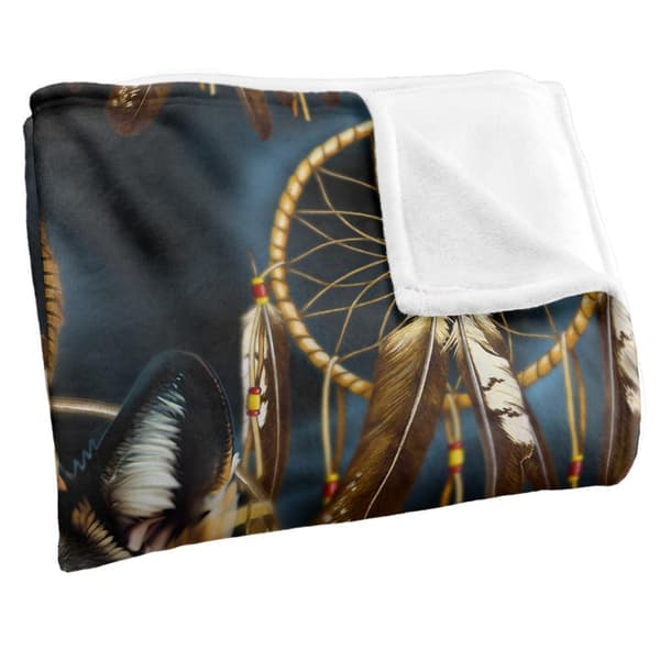 JQ Licensing Silky Dreamcatcher Wolf Supersoft Blanket