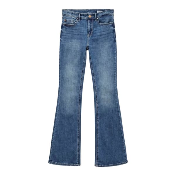 Vero Moda Dam Li347 Utsvängda Jeans i Denim