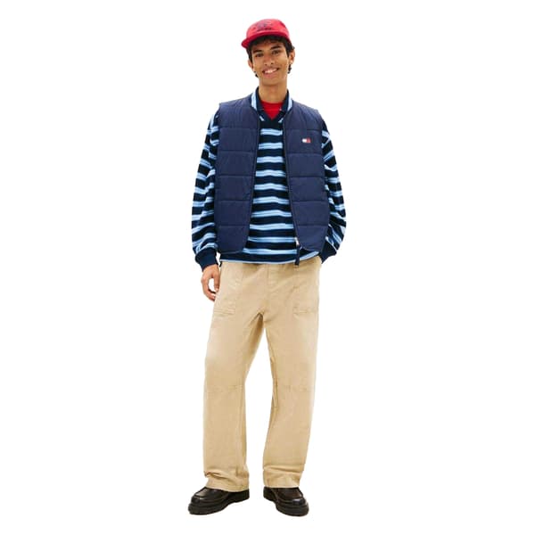 Tommy Jeans Herr Flagga Logotyp Quiltad Västar