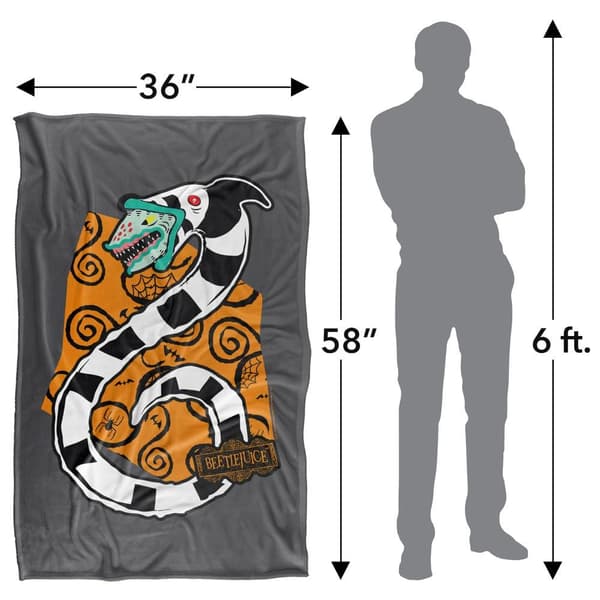 Beetlejuice Soft Touch Sandworm Blanket