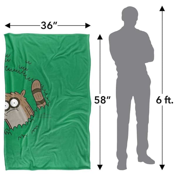 Regular Show Peeking Through The Bushes Soft Touch Blanket