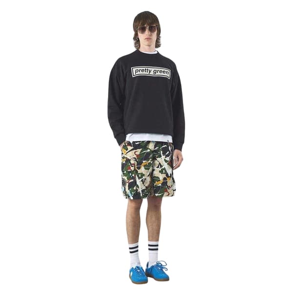 Pretty Green Herr Box Logo Bomullströja