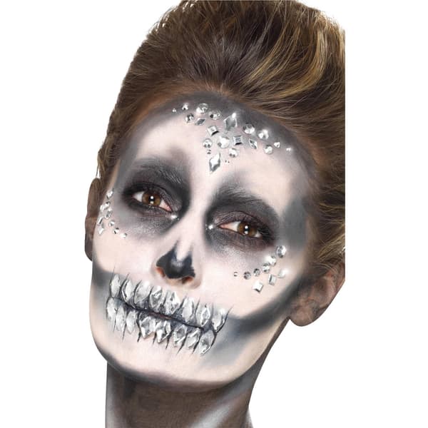 Smiffys Make-Up FX Ädelsten Ansiktssmycken (100-pack)