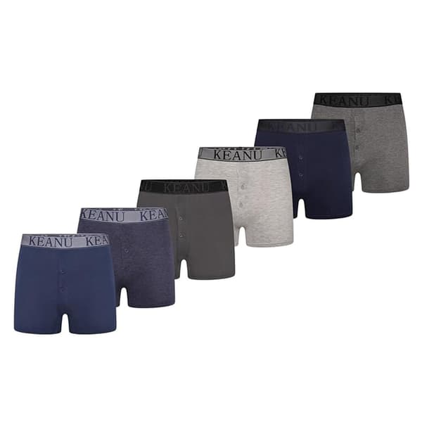 Keanu Enfärgade Boxershorts för Herr (6-pack)