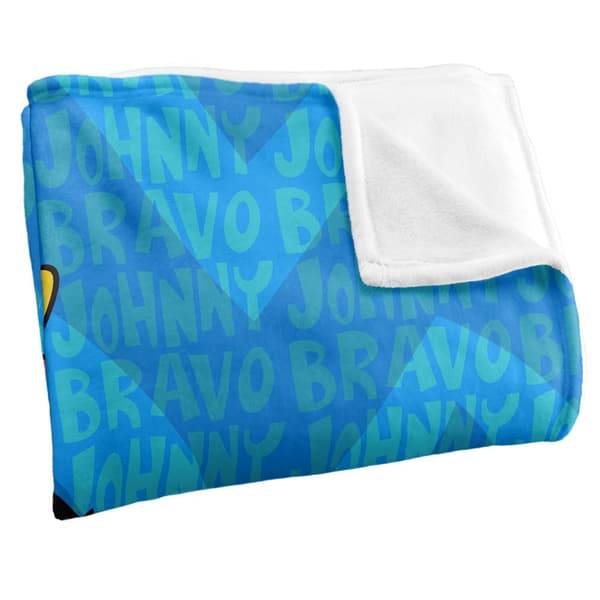 Johnny Bravo Silky Repeat Logo Supersoft-huopa