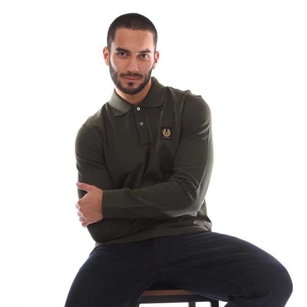 Belstaff Långärmad Pikétröja för Herr