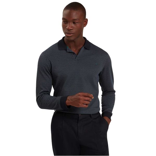 Ted Baker Miesten Jacquard-pitkähihainen pikeepaita