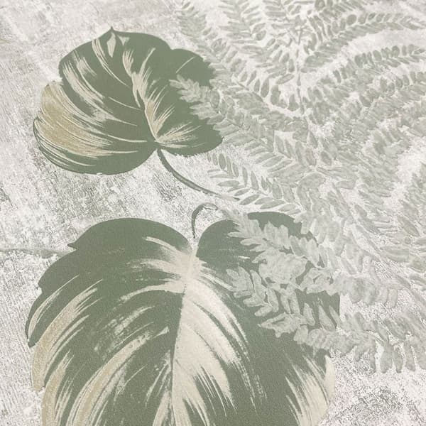 Muriva Phelan Leaf Vinyl Textured Wallpaper