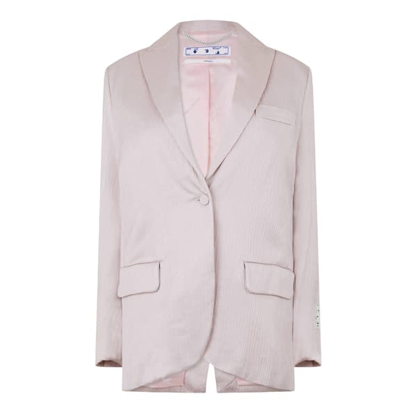 Off White Dam Tomboy Skrynklig Satin Regular Jacka