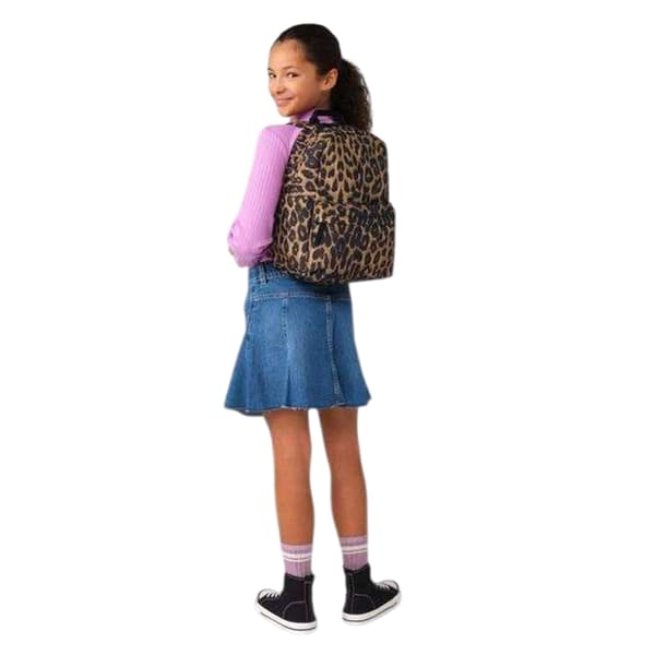 Bagbase Miniryggsäck i återvunnen polyester med leopardmönster
