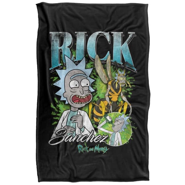 Rick And Morty Homage Soft Touch Blanket