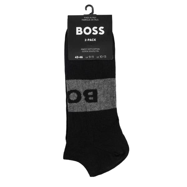 Boss Unisex Vuxen Logotyp Ankelstrumpor (2-pack)