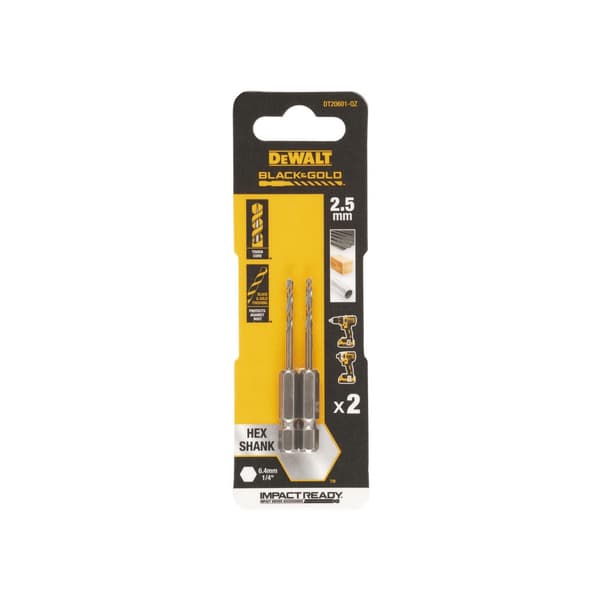 DeWALT Power Tools Sort&guld Hex Hss-g-bor