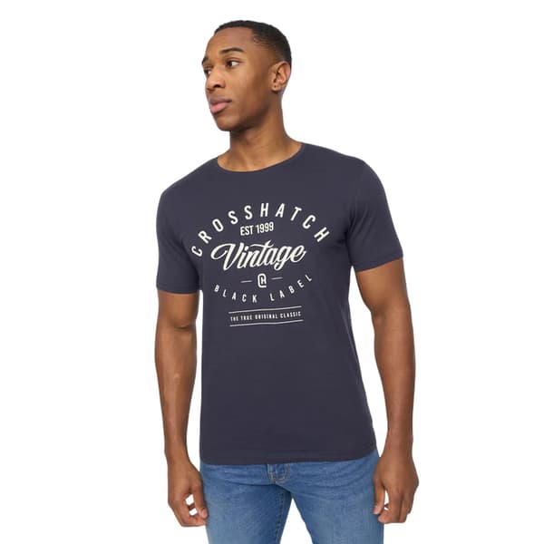 Crosshatch T-shirt för män med collegetema (5-pack)